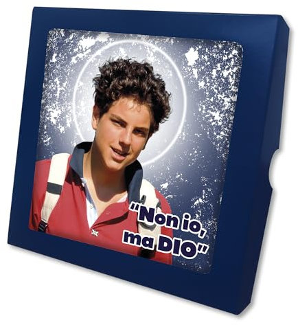 FRATELLI BONELLA - Piastrella 20x20 cm in Ceramica Raffigurante Carlo Acutis - Piastrella con Figura Sacra da Appendere - Piastrella in Ceramica