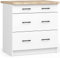 AKORD | Mueble de Cocina con encimera - Oliwia S80 | Mueble Base con 3 cajones | Mueble de Entrada | Aparador | Isla | Armario | 46 x 80 x 85 cm | Blanco