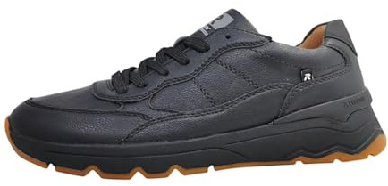 Rieker Herrenschuhe sportlicher Schnürer Schwarz Freizeit, Schuhgröße:46 EU
