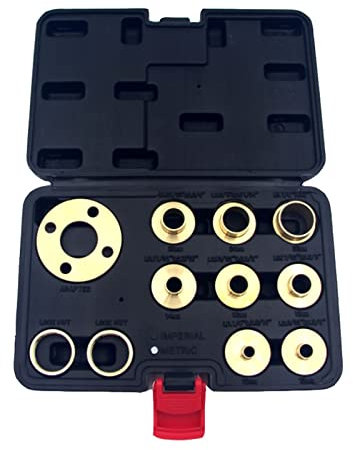Metrisches Premium-Fräser-Führungsbuchsen-Set Messingschablonen-Fräserführungs-Kit mit Kontermutter-Adapter-Führungsbuchsen-Kit, 11-teiliges Set