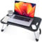 Laptop Desk, Laptop Bed Table with Foldable Legs and Cup Slot Reading Book Holder Notebook Bed Terrace Balcony (Black)