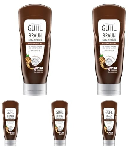 Guhl Braun Faszination Spülung - Inhalt: 200 ml - Haartyp: brünett, braun (Packung mit 5)