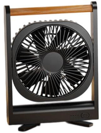 Hogvinnatil Petit ventilateur, ventilateur portable | Ventilateur rechargeable 4 vitesses réglables | Inclinaison réglable à 360 degrés, circulateur d'air à faible bruit avec flux d'air puissant,