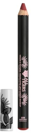 All Tigers - Multifunktionsstift, 3-in-1, für Augen, Lippen, Wangen – Bordeaux 559 – veganes Make-up – einfache Anwendung – dunkler Lippenstift, Rouge Creme, Lidschatten – Jojoba Bio