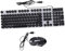 Gatuida 1Ensemble Clavier Souris Rétroéclairé RGB Ergonomique Clavier Mécanique USB avec Souris Dérapante pour PC Ordinateur Portable