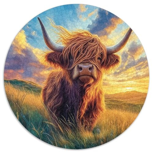 Yak Puzzle 1000 Teile Himmel Circular Puzzles Für Erwachsene Familienpuzzle Mit Verringertem Druck, Schwierig Und Unmöglich Für Teenager 1000pcs (67.5x67.5cm)
