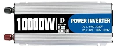 Onduleur Onduleur 10000W 12V/24V/48V CC vers 220V CA pour Micro-Ondes Perceuses Équipements Médicaux Alarme Surcharge Construction Camions Fermes Utilisation Power Inverter(24V to 220V)