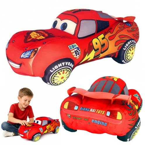Carss Spielzeug Kinder Cartoon Auto Plüschtiere Carss Kuscheltier 25CM | Kinderspielzeug Kinder Cartoon Plüschtier zum Spielen Sammeln und Kuscheln-Druckbeständig und Formstabil-Auto Kuscheltier