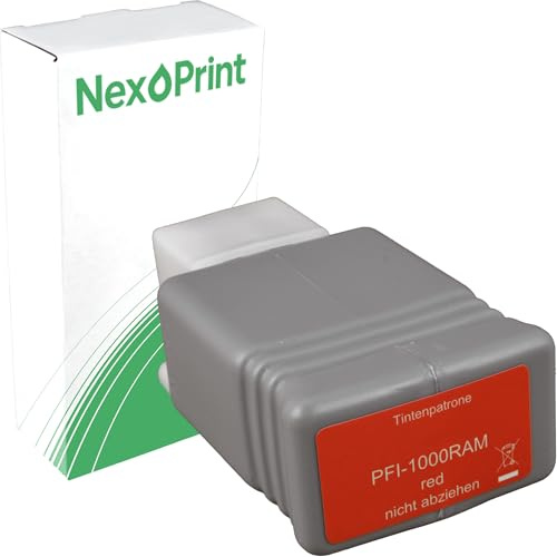 NexoPrint PFI-1000R rot Druckerpatronen kompatibel mit Canon imagePROGRAF Pro 1000 - Hohe Ergiebigkeit