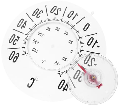 DEARMAMY Thermomètre à Ventouse pour Fenêtre Extérieur et Intérieur, Affichage Analogique Précis, Grand Ventouse Adhésive, pour Chambre Bébé, Mesure Température Ambiante Fiable, Usage