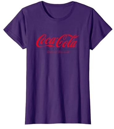 Profitez et rafraîchissez-Vous de Coca Cola T-Shirt, Femme, Violet, S