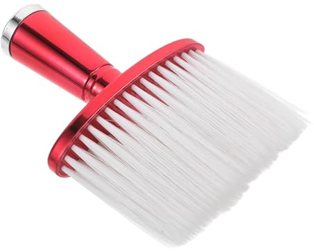 SKISUNO Brosse de Coiffure Rouge à Poils Doux en Nylon pour Nettoyage de Tondeuse Électrique, Solide et Légère, pour Usage Personnel Lors Coupe de Cheveux