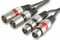 Pulse PLS00204 - Cavo doppio da XLR maschio a XLR femmina, 1,2 m, colore: Nero