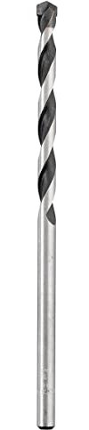 kwb ROCKER Steinbetonbohrer Ø 12 mm mit hochwertiger, hochtemperaturgelöteter Hartmetall-Platte, optimalem Bohrmehltransport, 200 mm Bohrerlänge und Rundschaft, extrem langlebig, entspricht ISO 5468