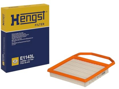 HENGST - Luftfilter E1143L - Luft-Filtereinsatz für KFZ | Hochwertiger Motorluftfilter für Otto- oder Dieselmotor - Schutz für Motoren - Wasserbeständig
