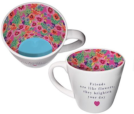 Inside Out Mug with Gift Box - Friends are Like Flowers, They Brighten Your Day