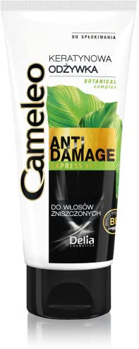 Cameleo - Keratin-Spülung - für Geschädigtes, Trockenes, Sprödes Haar - Regenerierende Reparaturbehandlung & Pflege mit biomimetischem Keratin & Arganöl - Hitzeschutz - salz frei - 200ml