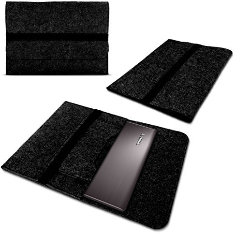UC-Express Laptop Tasche Sleeve Hülle für Lenovo ThinkPad X1 Yoga - Carbon Notebook Netbook Ultrabook Case aus strapazierfähigem Filz in Dunkelgrau mit praktischen Innentaschen von NAUCI