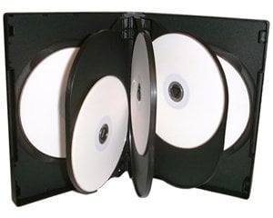 Dragon Trading® Custodia Nera con 8 Posti per CD, DVD e Blu-ray, 27 mm, per 8 Dischi