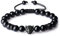 COAI Geschenkideen Glücksarmband aus Schörl Verstellbares Armband Unisex mit CZ Panther-Kopf Charm