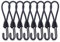 8 Spanngummi mit Haken Stück Zelt Elastic Rope Schnallenhaken Spiralhaken für Werbebanner (Black)