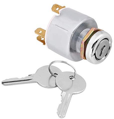 Motor St art Switch, 12V Interruptor de encendido, 12V Universal Car Auto 3 posiciones ENCENDIDO APAGADO Inicio Interruptor de encendido Controles con 2 llaves S501