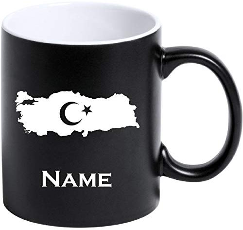 Tasse Kaffeetasse Kahve Cay Bardagi Bardak Hediye isimli kisiye özel hediyelik isim Türkei Matt Schwarz