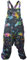 Gheri Womens Tie Dye Low Crotch Dungaree Harem Black Rainbow Medium