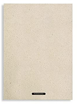 Matabooks, nachhaltige und vegane Notizbücher A4 aus Graspapier, Nava, 112 Seiten, Natur, Handmade, Made in Germany (Easy L)