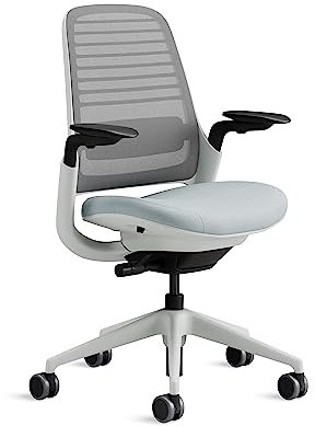 Steelcase Series 1 Ergonomischer Bürostuhl mit LiveBack Lumbalstütze und 4D-Armlehnen Sturmhorizont