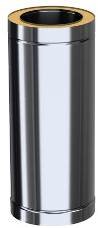 Kratki DW Längenelement | ADAM DW Längenelement DN 200 0,5m Kaminzubehör | Robust, aus Säurebeständigem Stahl, Hochtemperaturbeständig