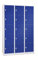 Schrank & Stuhl Schließfachschrank | Fächerschrank mit 15 Abteilen und Drehriegelvorrichtungen, 190 x 119 x 45 cm, Lieferung komplett montiert, Grau/Blau