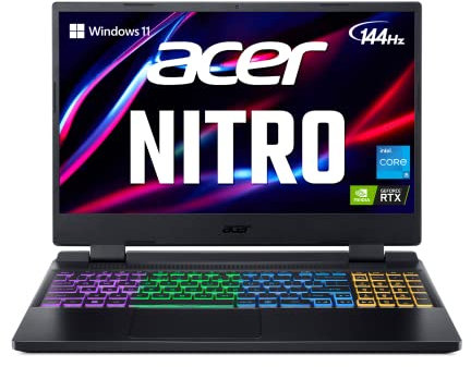 Acer Nitro 5 Laptop Computer | Intel Core i5-12500H | NVIDIA GeForce RTX 3060 GPU | 15.6 FHD 144Hz IPS Display | 16GB DDR4 | 512GB PCIe Gen 4 SSD | Killer Wi-Fi 6 | American-English RGB Keyboard