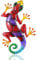 Metall Gecko Wandkunst Dekorationen, Hängende Wanddekor Eidechsen Skulpturen, Eidechse Kunstharz 43 cm Lang, Gecko Ornamente Außenwand Dekoration Für Hof, Garten, Haus (Rot)