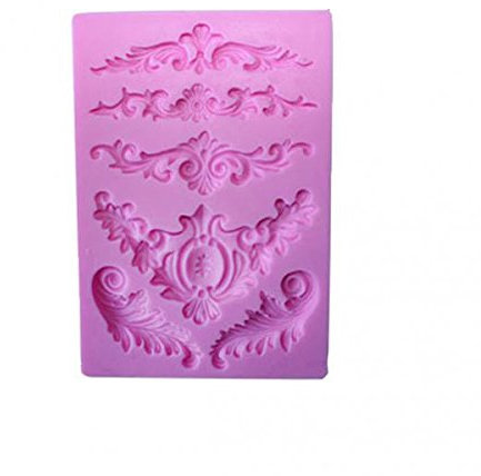 2 Stück Klassik Motive Torten Rand SILIKON AUSSTECHER Ausstechform Blatt Marzipan Fondant Deko