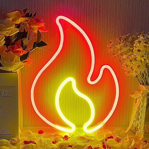 Flammen Neonschilder Rote Neonlichter LED Neon Lampenschild, Batterie Oder USB Powered Neonlicht Zeichen Wand Neonlicht für Kinder Schlafzimmer Wohnzimmer Leuchten