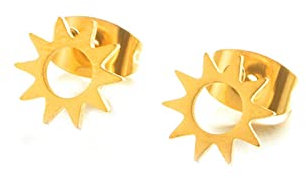 Beydodo Ohrringe Silber 925 Mädchen, Ohrstecker Sonnenblume Ohrringe Nickelfrei Damen Gold