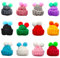Niuhong 24 Pcs Mini Hüte Strickmützen Weihnachtsmannmützen Finger Weinflache Hut Miniatur Basteln Plüschhut Weihnachten Gestrickte Weinflasche Deko Nette Hat Ornamente Kunst DIY Handwerk Hüte