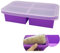 Plateau de congélation Souper Cubes, grands moules à glaçons avec couvercle, récipients de congélation en silicone, récipients à soupe pour la congélation de la soupe, portions de 300ml (Purple)