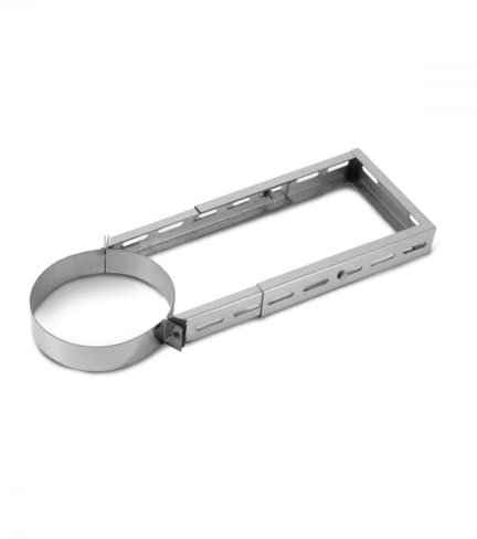 Edelstahlschornstein 300-600 mm verstellbarer Wandhalter I Zubehör für Kamin und Ofen I ø 180 mm I Befestigung Schornstein I Schornsteinstabilisierung I Für ein ø 130 mm Rohr I Oskar