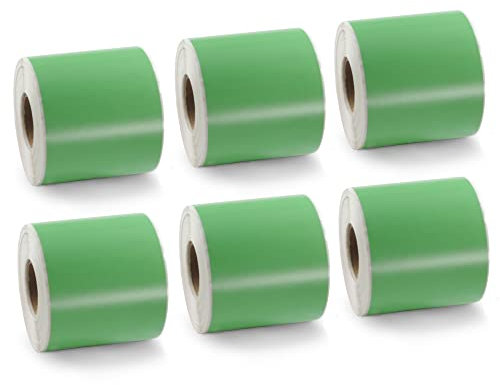 BETCKEY - 6 Große Rollen Grün Mehrzwecketiketten Kompatibel mit DYMO 99019(S0722480), 59mm x 190mm, 900 Farbige Etiketten für LabelWriter 450, 4XL NICHT passend 550 oder 5XL
