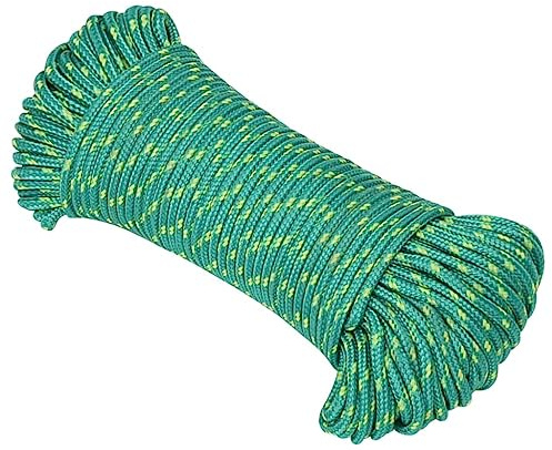 vidaXL Bootsseil Ankerleine Festmacher Tauwerk PP Leine Seil Tau Polypropylenseil Geflochten Flechtleine Grün 3mm 50m Polypropylen