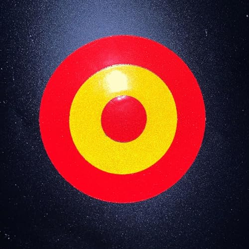 Pegatina de vinilo Reflectante de corte Bandera de España (LOTE de 10 unidades) (3 x 3 cm)
