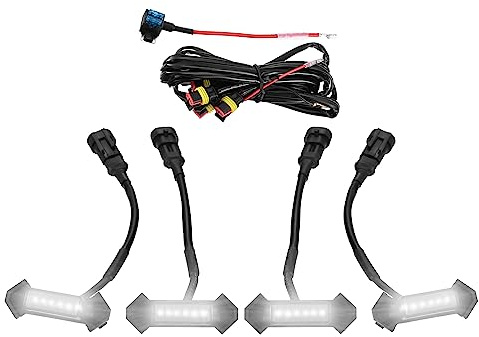 X AUTOHAUX Grille Lights for Toyota Tacoma TRD PRO 2016-2022 White Light | Grill LED Light, Black with Fuse, set of 2