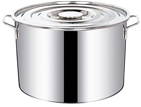 Troupmiye Ollas Grandes De Acero Inoxidable 50l, Cacerola De Acero Inoxidable