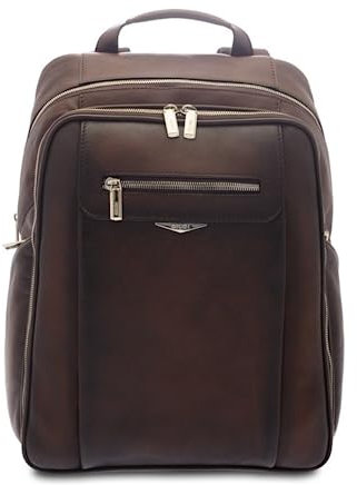 Giudi ® - Herrenrucksack aus Kalbsleder, echtes Leder, Made in Italy - 10423/NK/VR, T.Moro, 39,00 x 31,00 x 18,00 cm