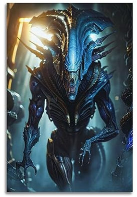 VZRSQZK Videospiel-Poster Alien Vs Predator, dekoratives Gemälde, Leinwand-Wandposter und Kunstdruck, modernes Familienschlafzimmer-Dekor-Poster, 50 x 75 cm
