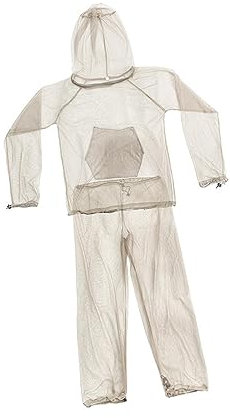 Oshhni Tute antizanzare per Adulti, Tuta Pantalone con Giacca a Rete in Rete, Abbigliamento da Pesca con Protezione Completa per Il Corpo all'aperto, Cachi XL XXL