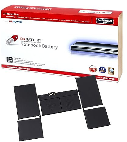 DR. BATTERY Batteria compatibile con Apple MacBook 12 Retina (inizio 2015 inizio 2016 metà 2017) EMC2746 EMC2991 EMC3099 [7,55 V]
