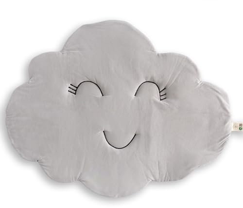 Little Dedi Baby-Spielmatte & Teppich – Oeko-TEX 100 Klasse 1 Zertifiziert, leicht, gepolsterter Komfort – Perfekt für Wickeln, Spielen & Bauchlage 74x93 cm (Graue Wolke)